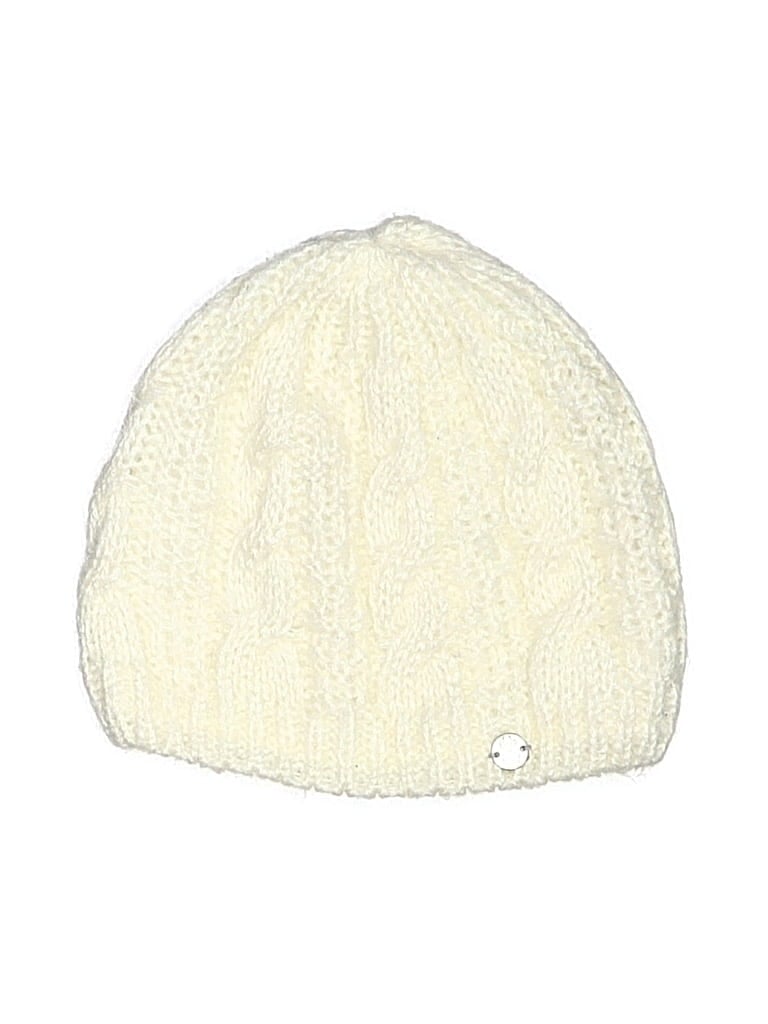 Pre-owned Spyder Beanie Hat In Ivory