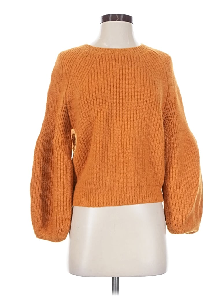 Pre-owned Mara Hoffman Wool Pullover Sweater In Orange