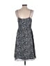 J.Crew 100% Polyester Print Blue Casual Dress Size 0 - photo 2