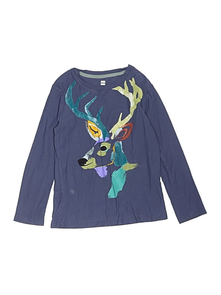 Pre-owned Tea Kids' Long Sleeve T-shirt In Blue