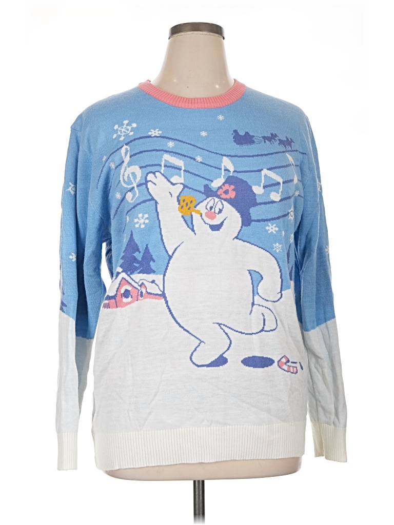 Pre-owned Assorted Brands Pullover Sweater In Blue