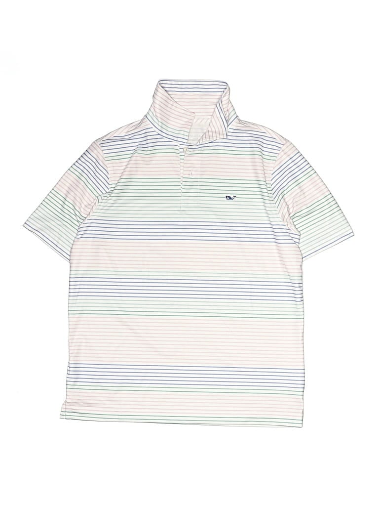 Pre-owned Vineyard Vines Performance Kids' Short Sleeve Top White Tops