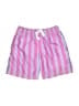 Hanna Andersson 100% Recycled Polyester Stripes Pink Board Shorts Size 6 - photo 1