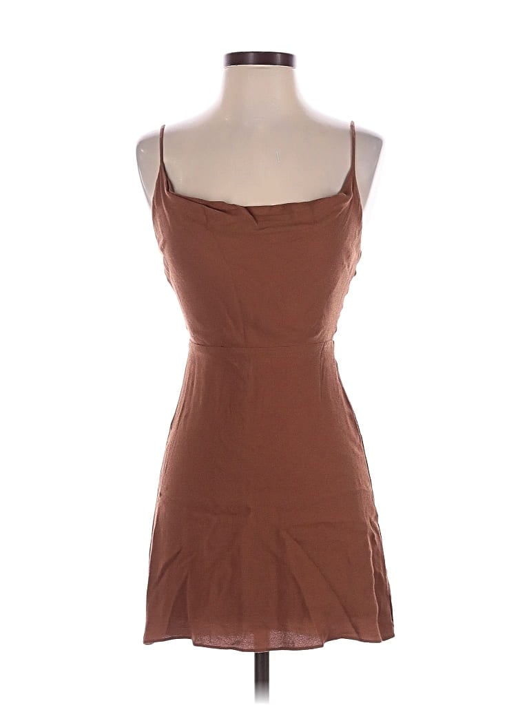 Pre-owned Sun-deh Casual Dress In Brown