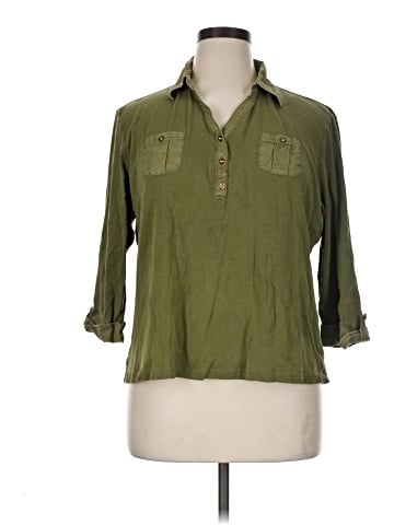 Karen Scott 3/4 Sleeve Button-Down Shirt (view 1)