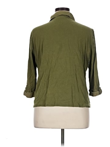 Karen Scott 3/4 Sleeve Button-Down Shirt (view 2)