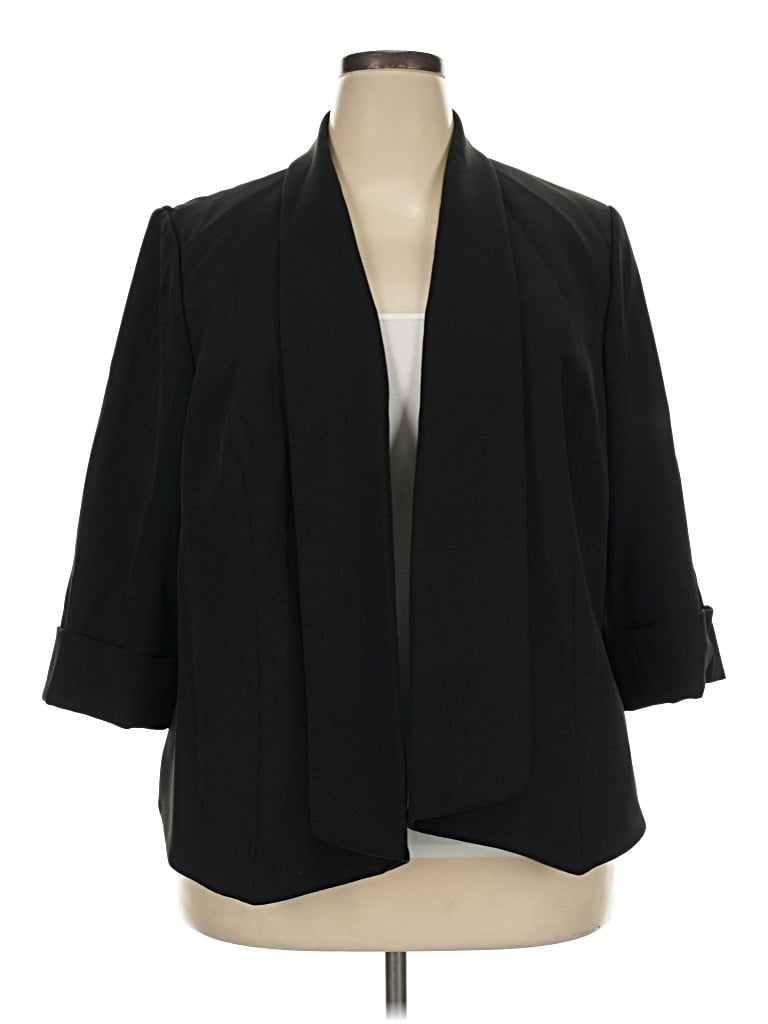 Pre-owned Kasper Blazer Jacket In Black