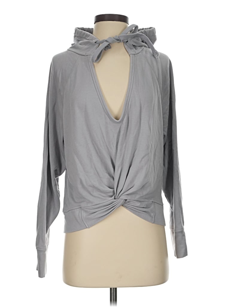 Pre-owned Fabletics Cardigan Sweater In Gray