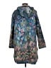 Johnny Was 100% Polyester Print Blue Raincoat Size XS - photo 2