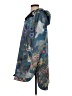 Johnny Was 100% Polyester Print Blue Raincoat Size XS - photo 5