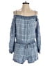 Cloth & Stone 100% Tencel Lyocell Plaid Blue Romper Size XS - photo 1
