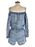 Cloth & Stone 100% Tencel Lyocell Plaid Blue Romper Size XS - photo 2