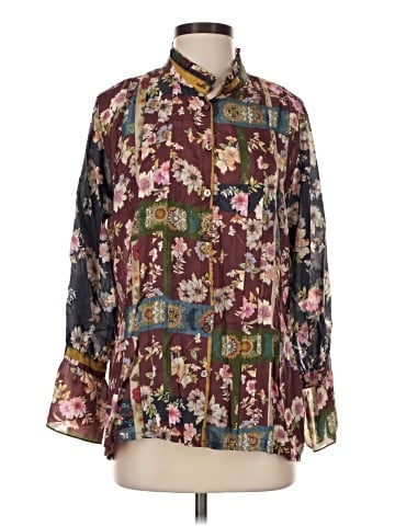 Johnny Was Long Sleeve Silk Top (view 1)