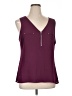 Guess 100% Polyester Burgundy Sleeveless Blouse Size XL - photo 1