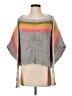 Free People Color Block Gray Poncho Size S - photo 1