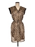 Zara Basic Animal Print Tan Cocktail Dress Size XS - photo 1
