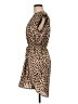Zara Basic Animal Print Tan Cocktail Dress Size XS - photo 5