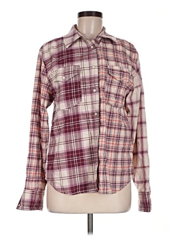 American Eagle Outfitters Long Sleeve Button-Down Shirt (view 1)