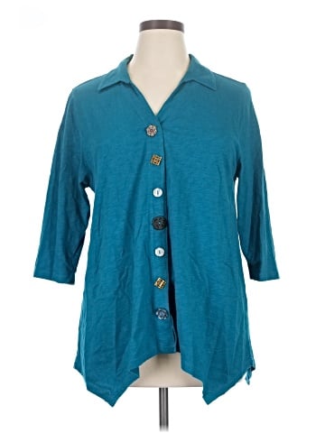 Soft Surroundings 3/4 Sleeve Button-Down Shirt (view 1)