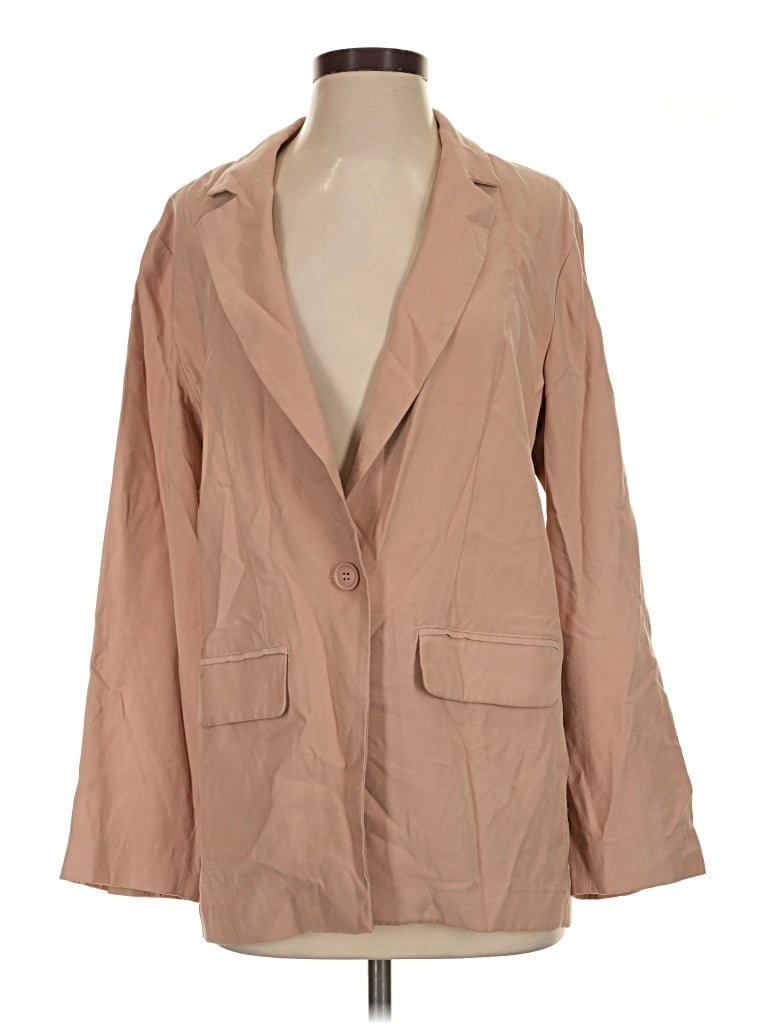 Pre-owned Open Edit Blazer Jacket In Tan