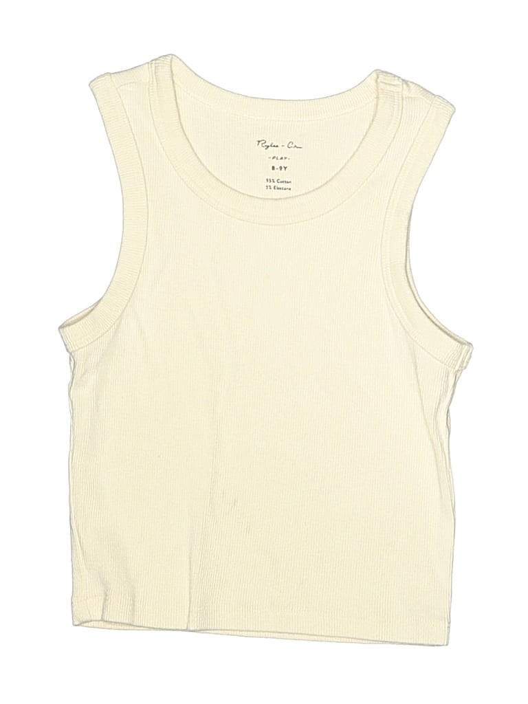 Pre-owned Rylee + Cru Kids' Sleeveless T-shirt In Ivory