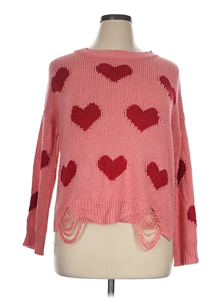 Pre-owned Pink Lily Pullover Sweater In Pink