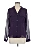 Beacon 100% Polyester Color Block Purple 3/4 Sleeve Blouse Size M - photo 1