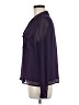 Beacon 100% Polyester Color Block Purple 3/4 Sleeve Blouse Size M - photo 5