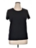 Basic Editions Solid Black Short Sleeve T-Shirt Size XL - photo 1