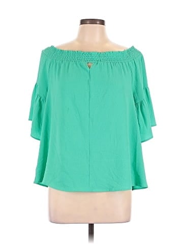 Kaari Blue 3/4 Sleeve Blouse (view 1)
