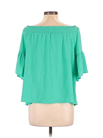 Kaari Blue 3/4 Sleeve Blouse (view 2)