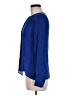 J.Crew 100% Silk Blue Long Sleeve Silk Top Size 8 - photo 5