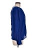 J.Crew 100% Silk Blue Long Sleeve Silk Top Size 8 - photo 4