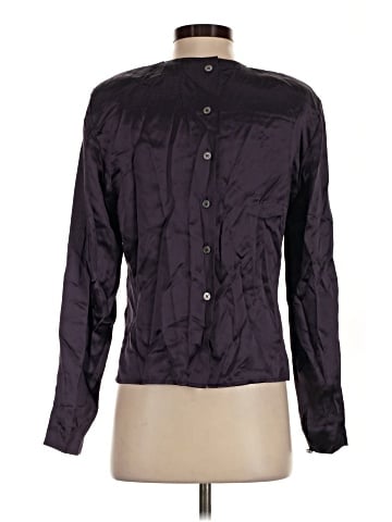 Linda Allard Ellen Tracy Long Sleeve Silk Top (view 2)