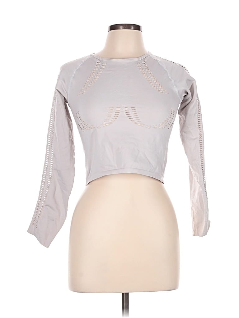 Pre-owned Out From Under 3/4 Sleeve T-shirt In Silver