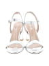 Stuart Weitzman Graphic White Sandals Size 7 1/2 - photo 2