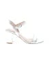 Stuart Weitzman Graphic White Sandals Size 7 1/2 - photo 1
