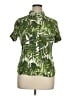 Basic Editions 100% Rayon Tropical Green Short Sleeve Blouse Size XL - photo 1