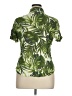Basic Editions 100% Rayon Tropical Green Short Sleeve Blouse Size XL - photo 2