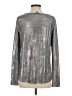 Lilla P Metallic Silver Long Sleeve T-Shirt Size S - photo 2