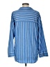 Escada Stripes Blue 3/4 Sleeve Button-Down Shirt Size M - photo 2