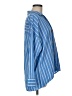 Escada Stripes Blue 3/4 Sleeve Button-Down Shirt Size M - photo 4