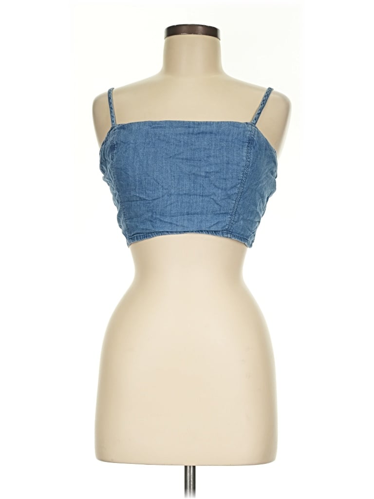 Pre-owned Dynamite Tube Top Blue Strapless Neckline Tops