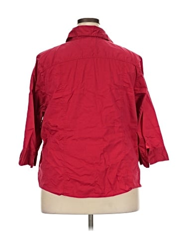 Fashion Bug 3/4 Sleeve Button-Down Shirt (view 2)