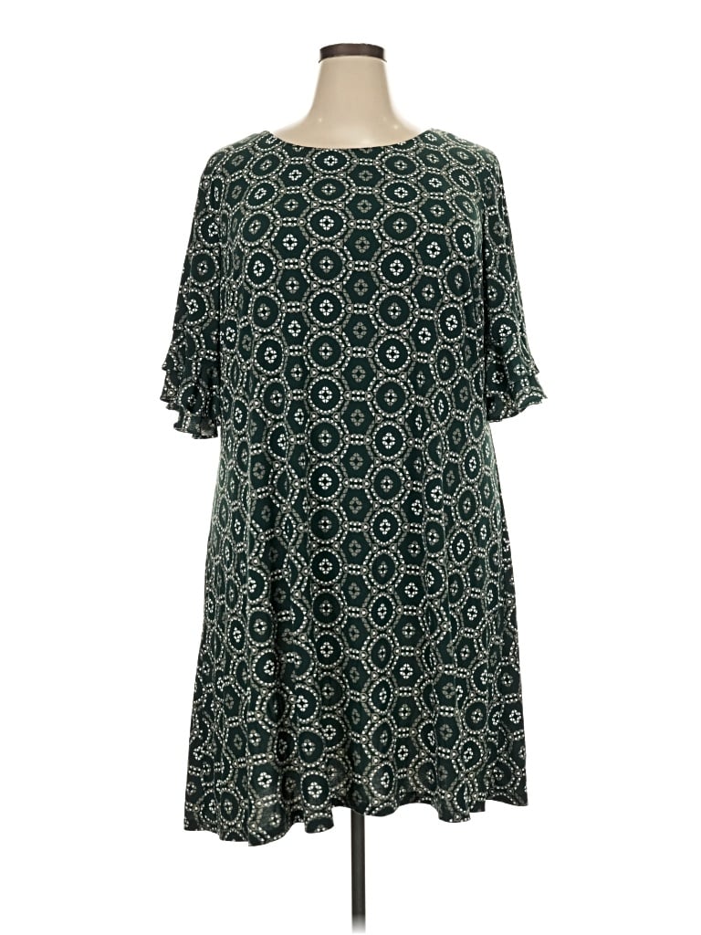 Pre-owned Perceptions Casual Dress In Green