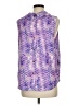 Soft Surroundings 100% Polyester Purple Sleeveless Blouse Size M - photo 2