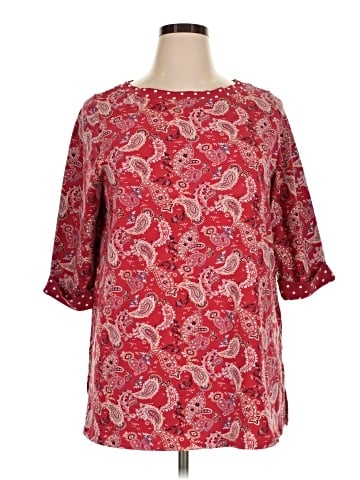 Liz & Me 3/4 Sleeve Blouse (view 1)