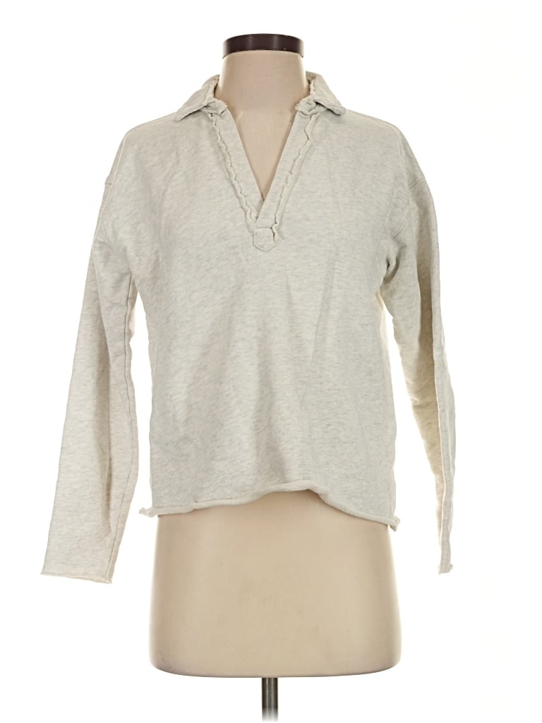 Pre-owned Frank & Eileen Long Sleeve Polo Shirt In Gray