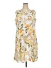 Perceptions Floral Ivory Casual Dress Size 2X - photo 1