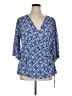 Cato Blue 3/4 Sleeve Blouse Size XL - photo 1